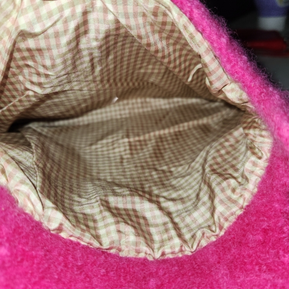 Wild & Wooly Custom Hand‑Knitted Wool Purse – Pink – NWT - Picture 4 of 5